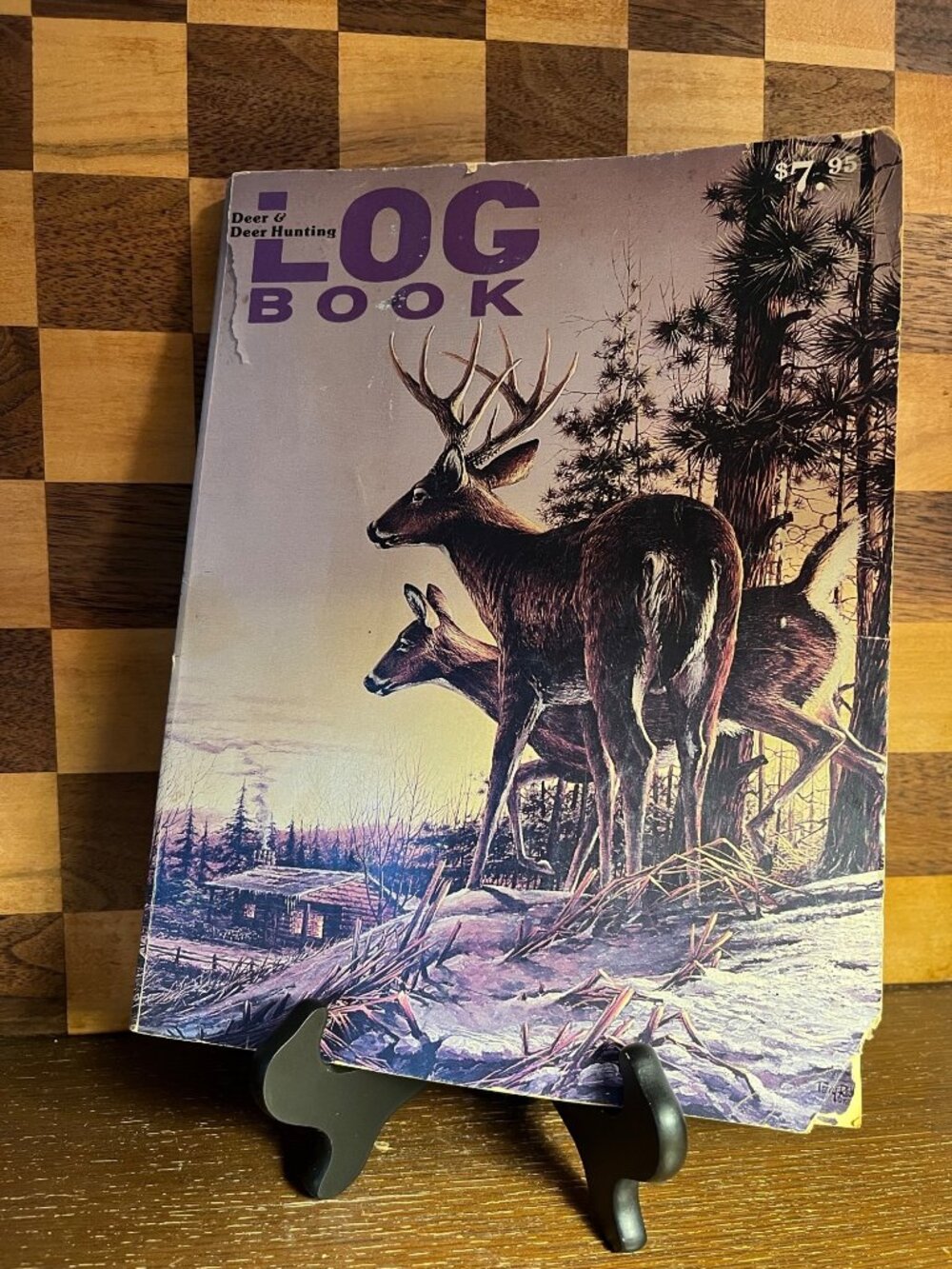 Vintage Deer Hunting Log Book A1064, Cover shows wear